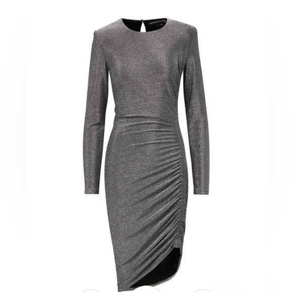 Veronica Beard Cyrus Long Sleeve Shimmer Ruched Mini Dress Size XS NWT - Picture 1 of 11